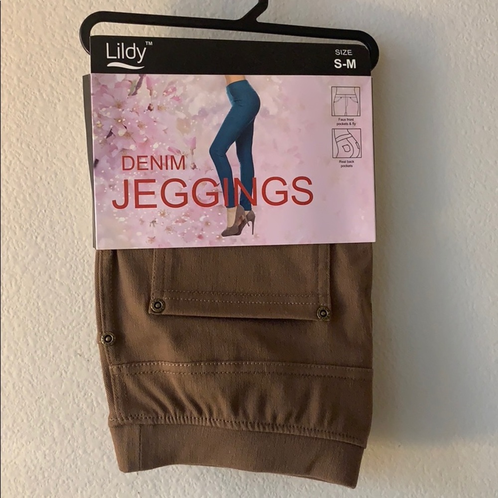 Brown Jean Jeggings